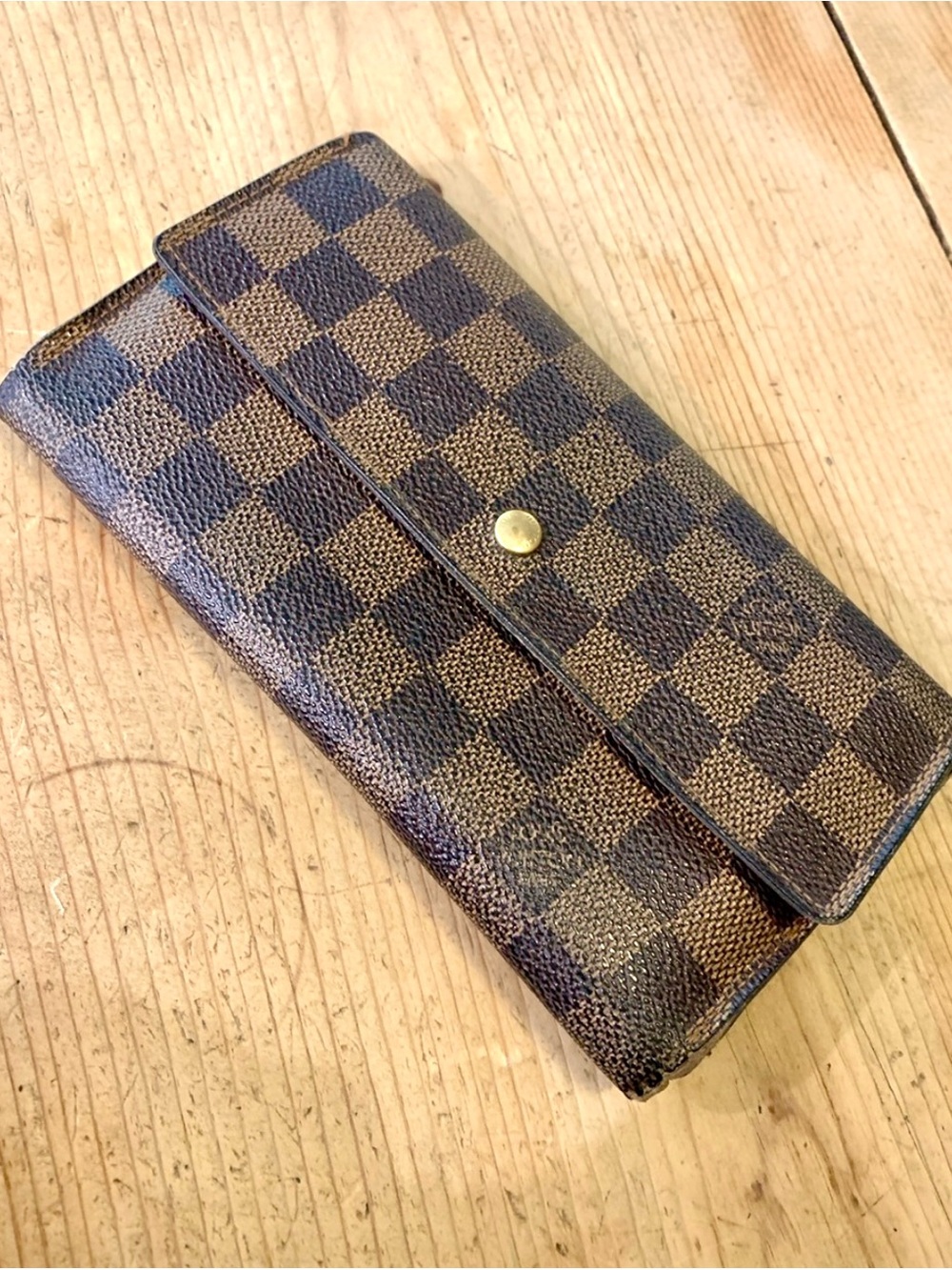 Louis Vuitton Damier ebene vintage long wallet
